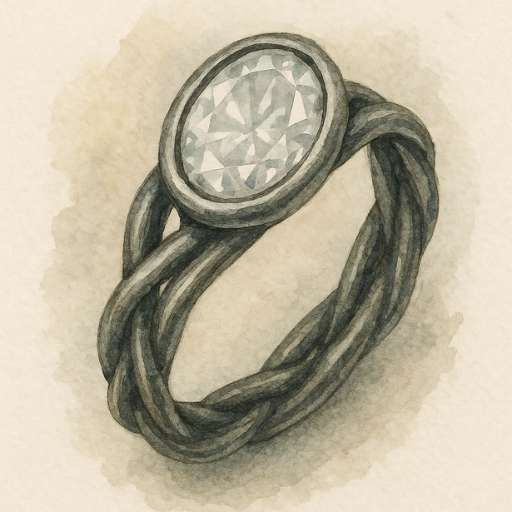 Grey ring watercolor